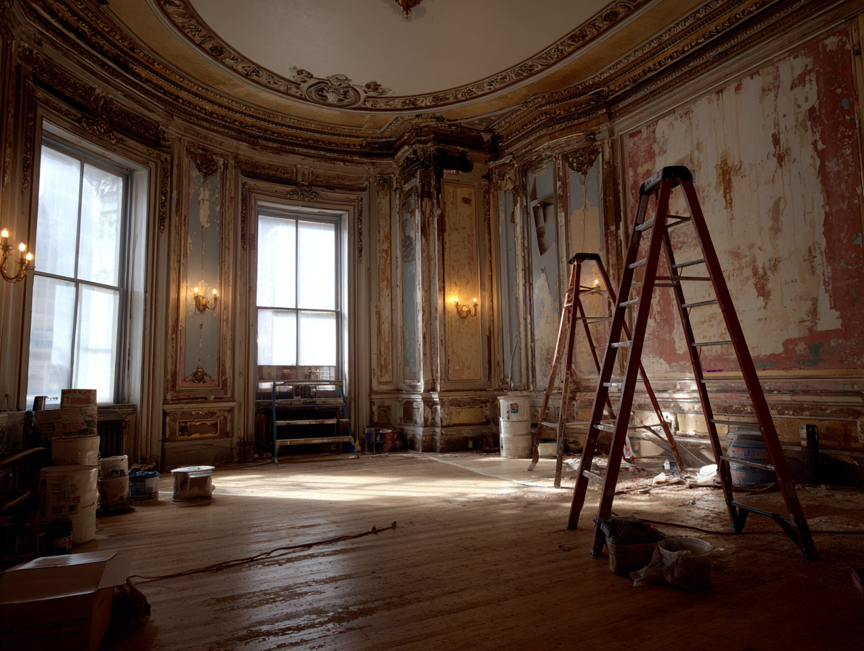 Heritage building restoration work